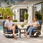 Unnifurnzi Patio Bistro Set Outdoor Swivel Rocker Patio Chairs with Side Table Patio Furniture for Deck Porch Garden Balcony Poolside