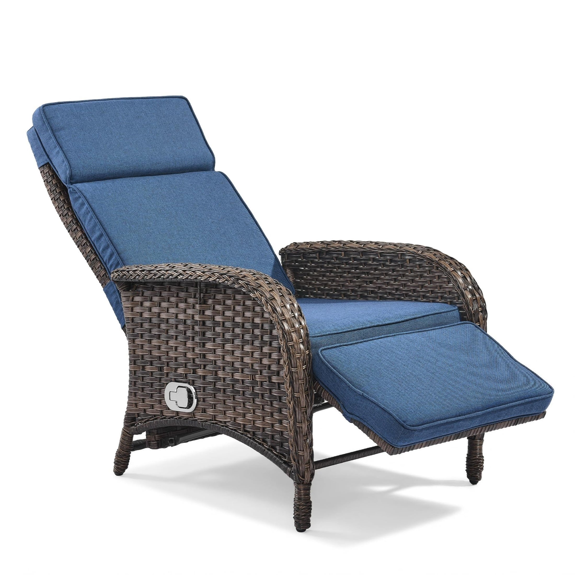 Unnifurnzi Outdoor Recliner Chair-Reclining Patio Chair with Adjustable Back & Footrest 135° Lay Flat Outdoor Recliners for Patio Poolside Backyard