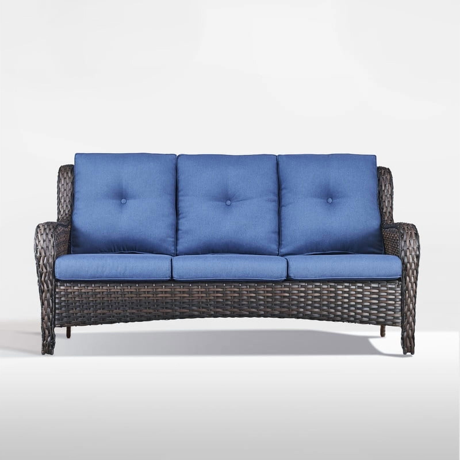 Unnifurnzi Outdoor Couch-All Weather PE Wicker Patio Sofa Outdoor Sofa