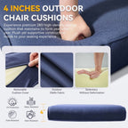 Unnifurnzi Outdoor Swivel Chairs-Patio Swivel Glider Chairs with Ottom