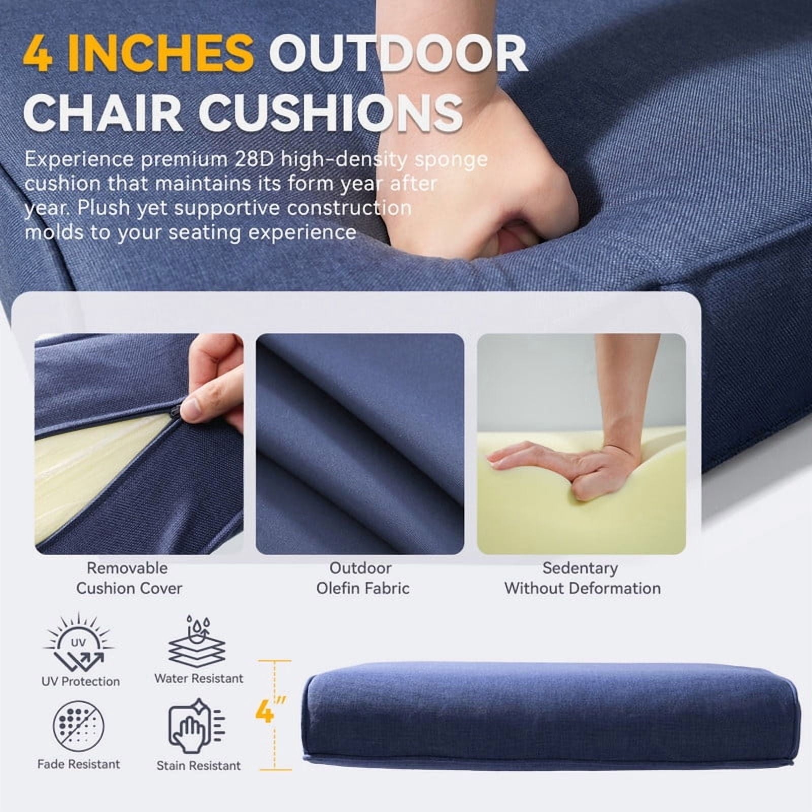 Unnifurnzi Wicker Outdoor Conversation Set-5 Pieces Outdoor Wicker Hig