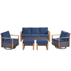 Unnifurnzi Patio Furniture Set-High Back Outdoor Swivel Rocker Patio Chairs with Outdoor Couch Outdoor Patio Furniture Set for Garden Backyard Balcony Poolside