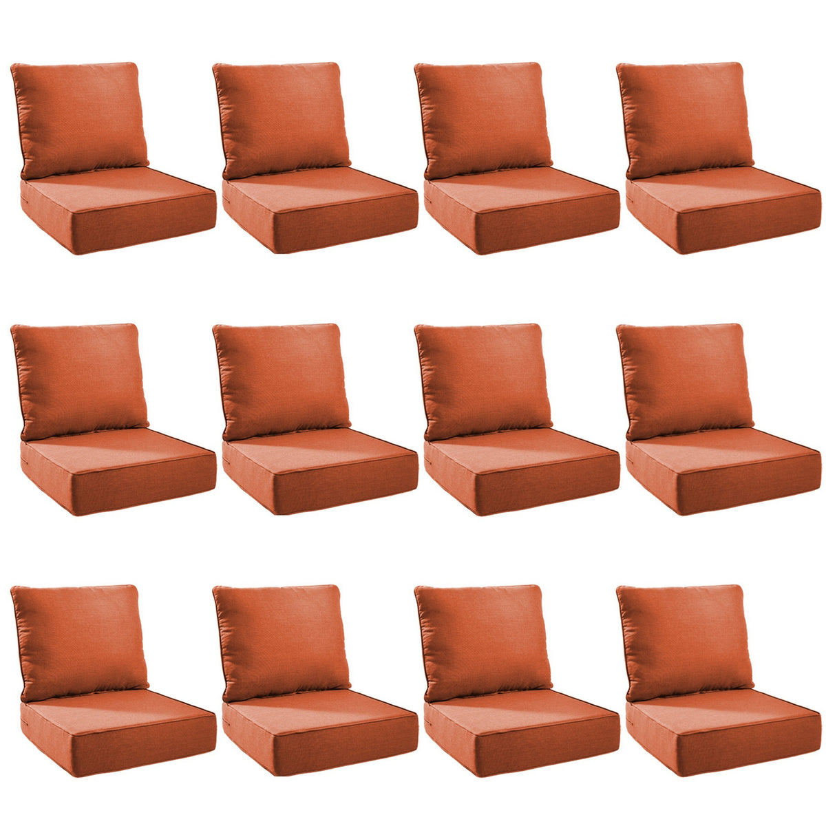 Unnifurnzi Outdoor Chair Cushions-24 x 24 x 6 Inch Patio Furniture Cushions with Water Resistant & Removable Cover Patio Cushions for Outdoor Furniture Chair Sofa Couch