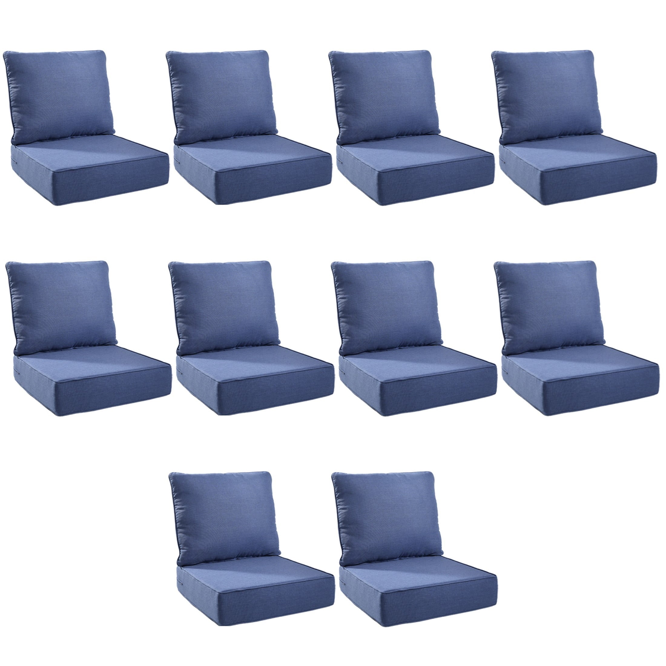 Unnifurnzi Outdoor Chair Cushions-24 x 24 x 6 Inch Patio Furniture Cushions with Water Resistant & Removable Cover Patio Cushions for Outdoor Furniture Chair Sofa Couch