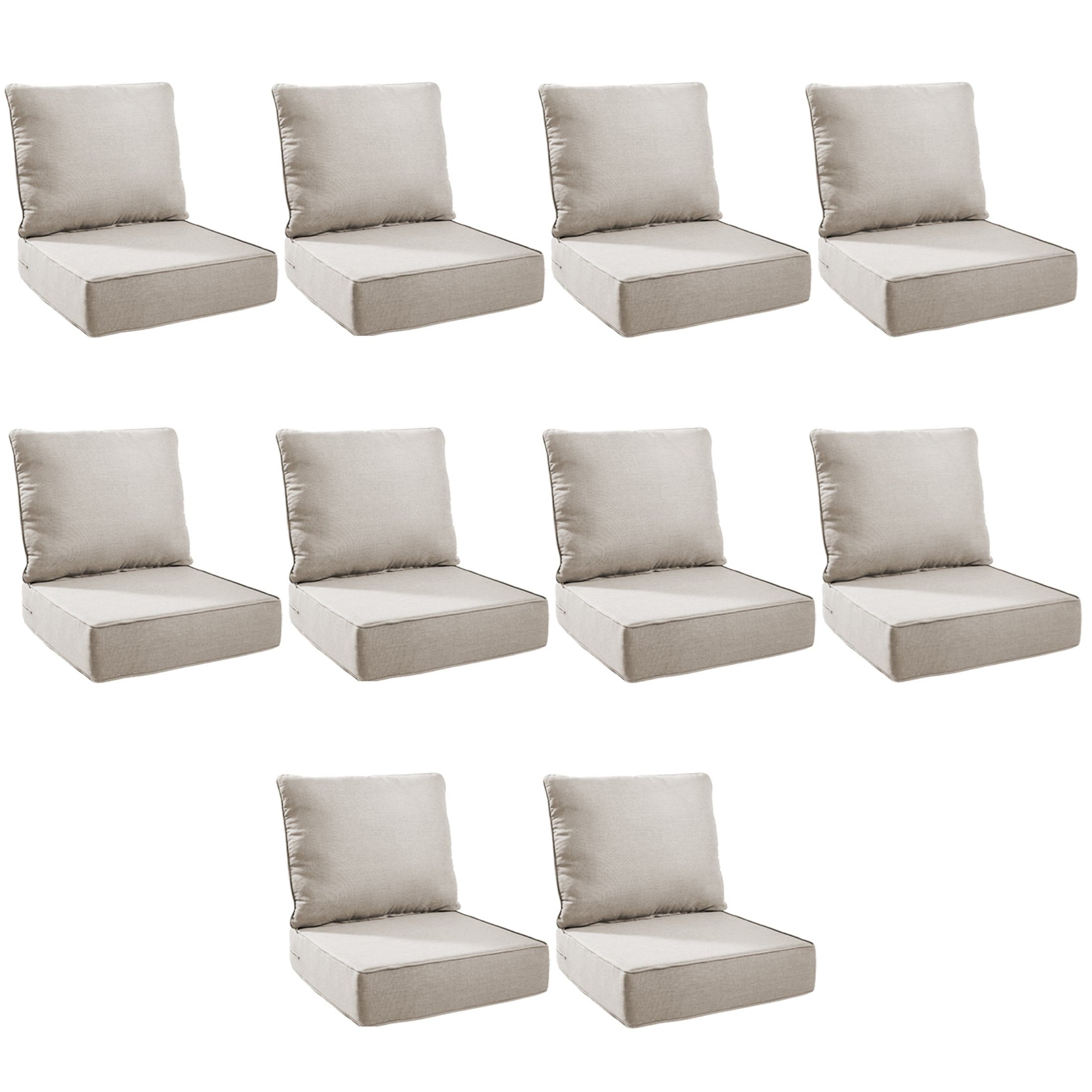 Unnifurnzi Outdoor Chair Cushions-24 x 24 x 6 Inch Patio Furniture Cushions with Water Resistant & Removable Cover Patio Cushions for Outdoor Furniture Chair Sofa Couch