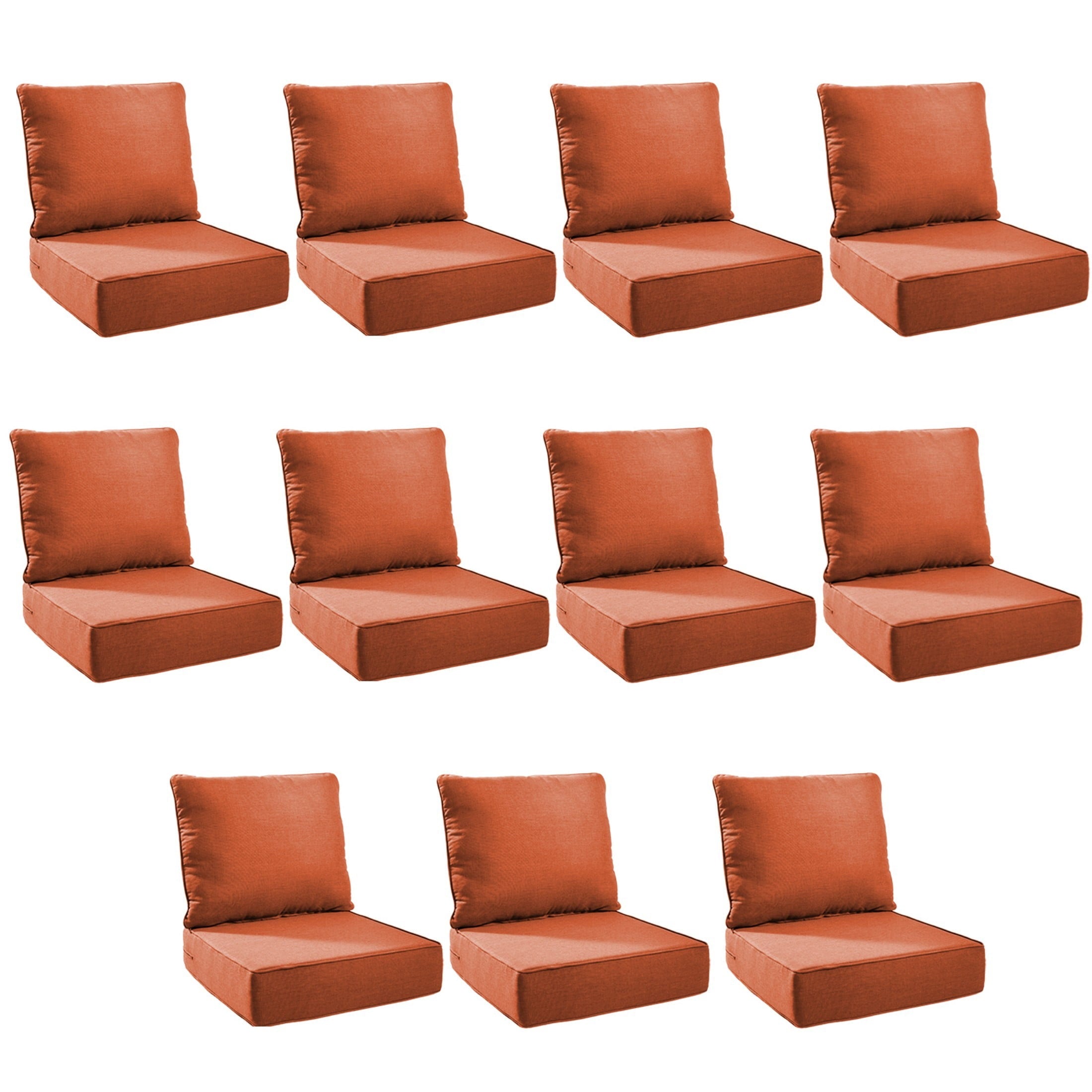 Unnifurnzi Outdoor Chair Cushions-24 x 24 x 6 Inch Patio Furniture Cushions with Water Resistant & Removable Cover Patio Cushions for Outdoor Furniture Chair Sofa Couch