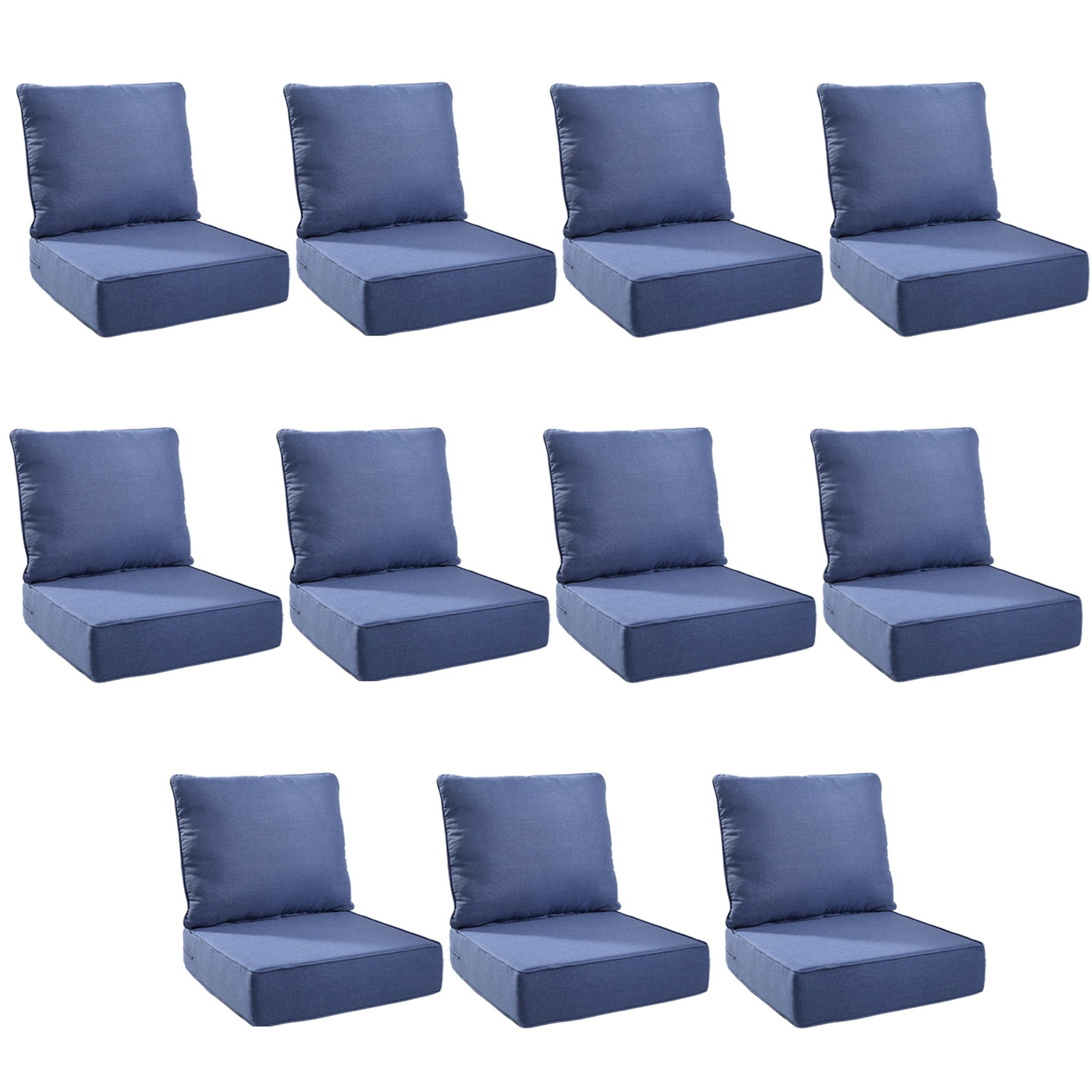 Unnifurnzi Outdoor Chair Cushions-24 x 24 x 6 Inch Patio Furniture Cushions with Water Resistant & Removable Cover Patio Cushions for Outdoor Furniture Chair Sofa Couch