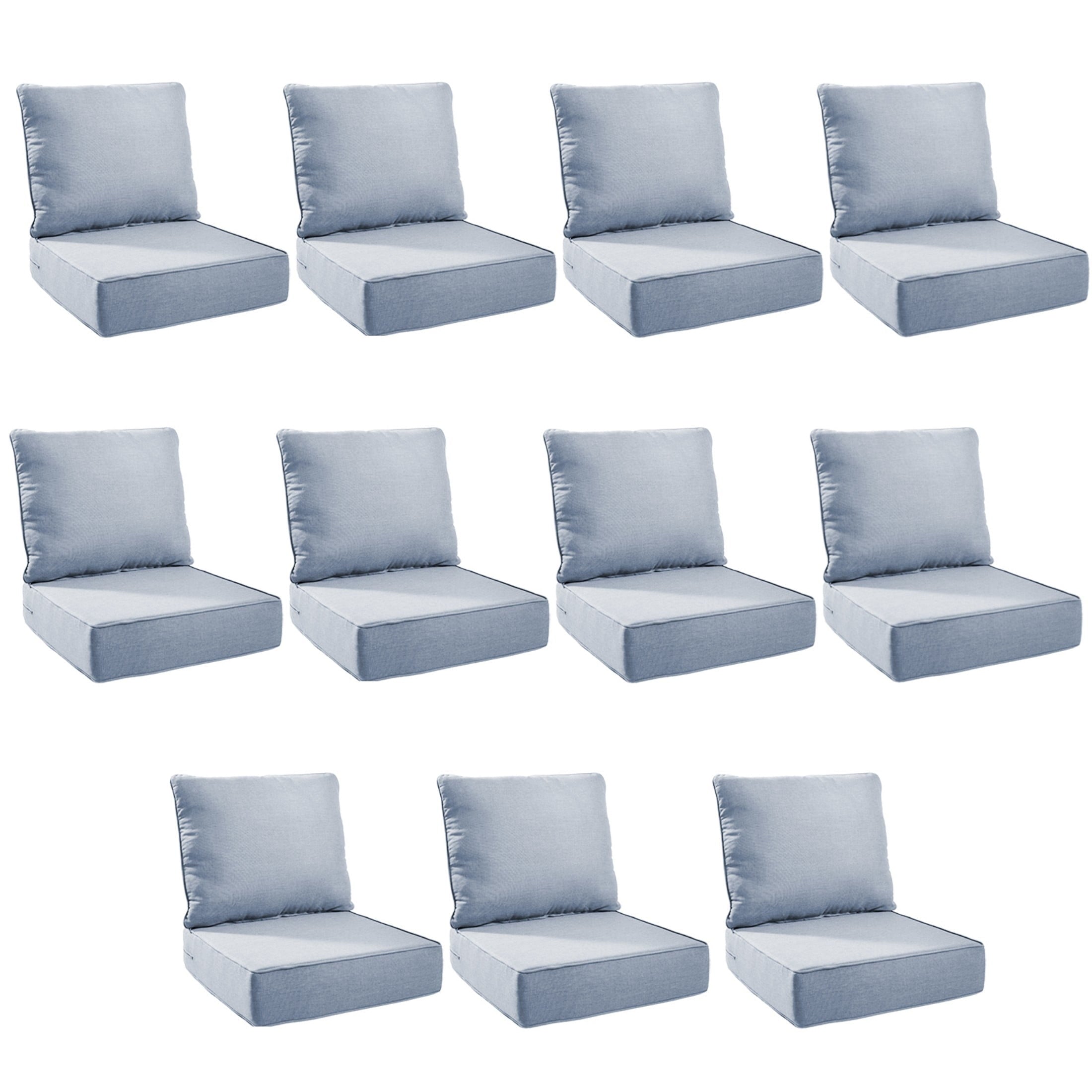 Unnifurnzi Outdoor Chair Cushions-24 x 24 x 6 Inch Patio Furniture Cushions with Water Resistant & Removable Cover Patio Cushions for Outdoor Furniture Chair Sofa Couch