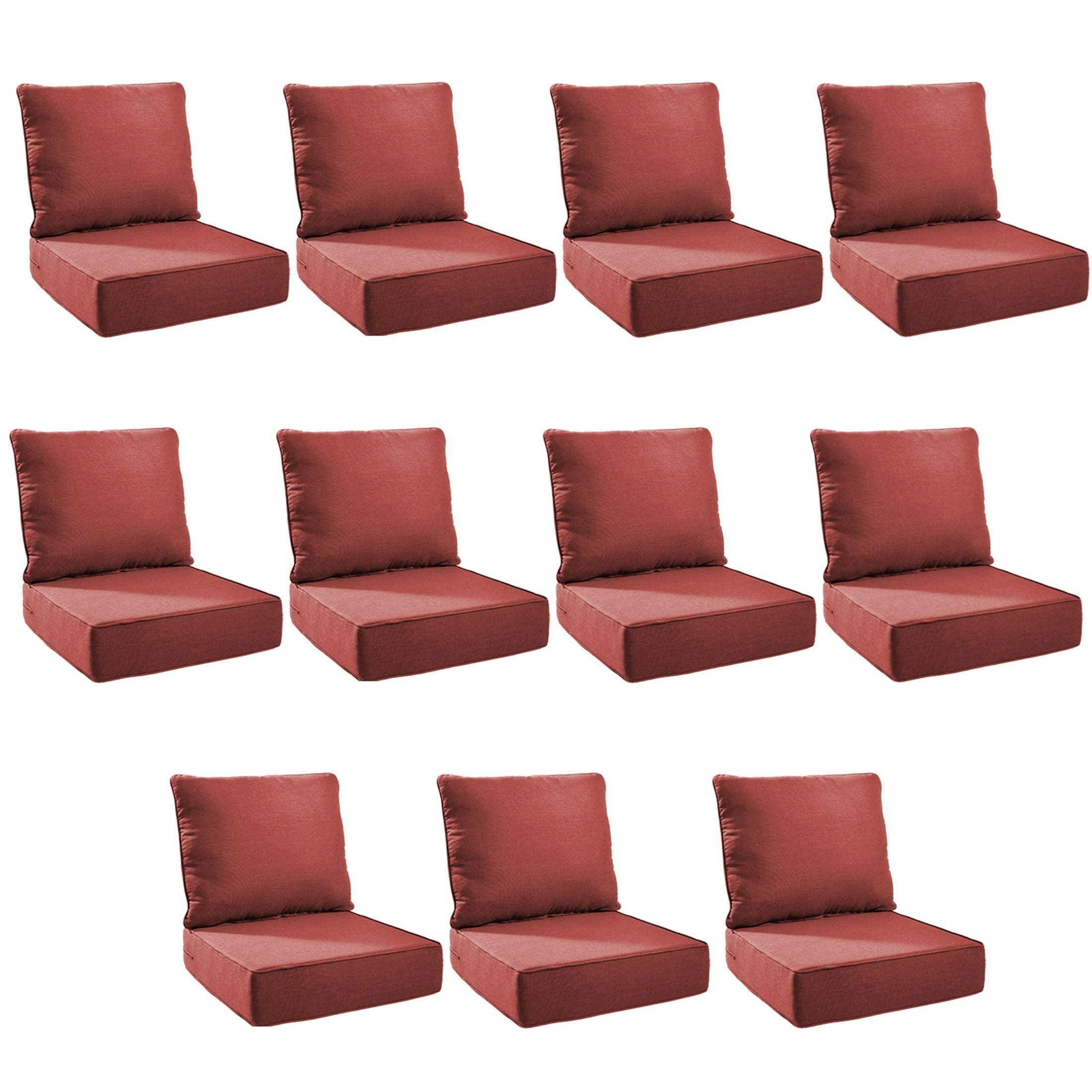 Unnifurnzi Outdoor Chair Cushions-24 x 24 x 6 Inch Patio Furniture Cushions with Water Resistant & Removable Cover Patio Cushions for Outdoor Furniture Chair Sofa Couch
