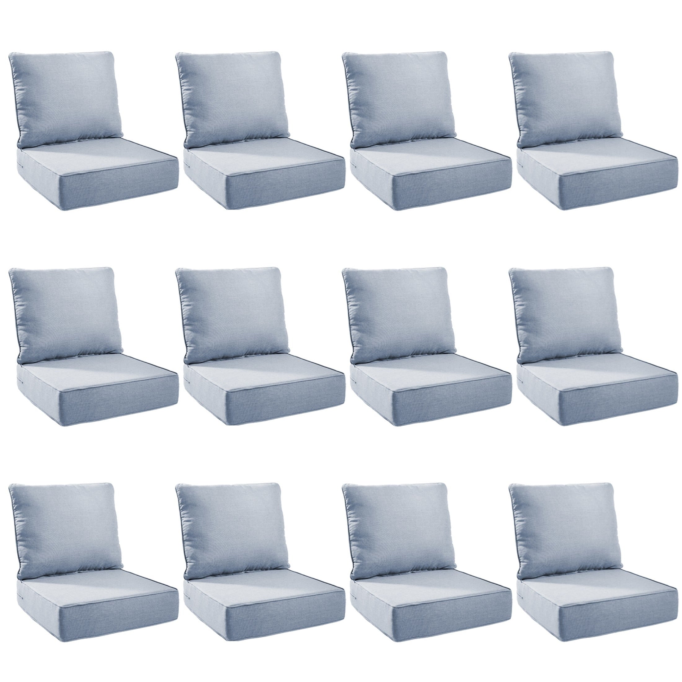 Unnifurnzi Outdoor Chair Cushions-24 x 24 x 6 Inch Patio Furniture Cushions with Water Resistant & Removable Cover Patio Cushions for Outdoor Furniture Chair Sofa Couch