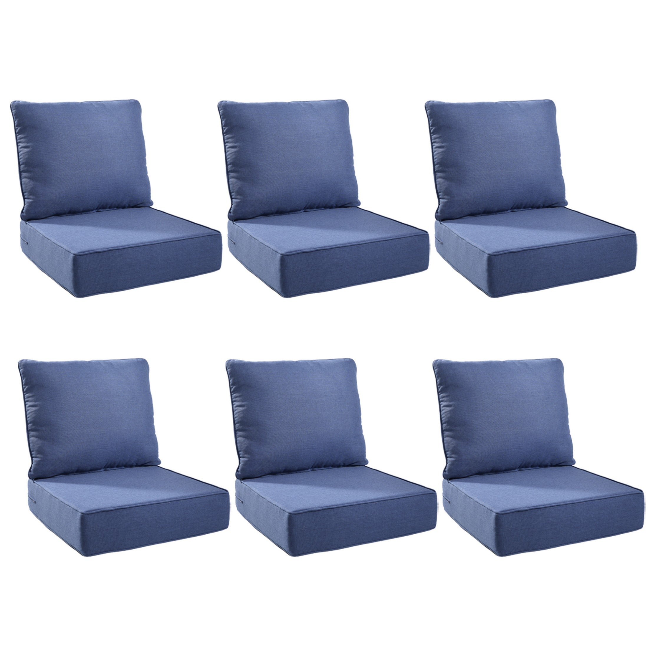 Unnifurnzi Outdoor Chair Cushions-24 x 24 x 6 Inch Patio Furniture Cushions with Water Resistant & Removable Cover Patio Cushions for Outdoor Furniture Chair Sofa Couch