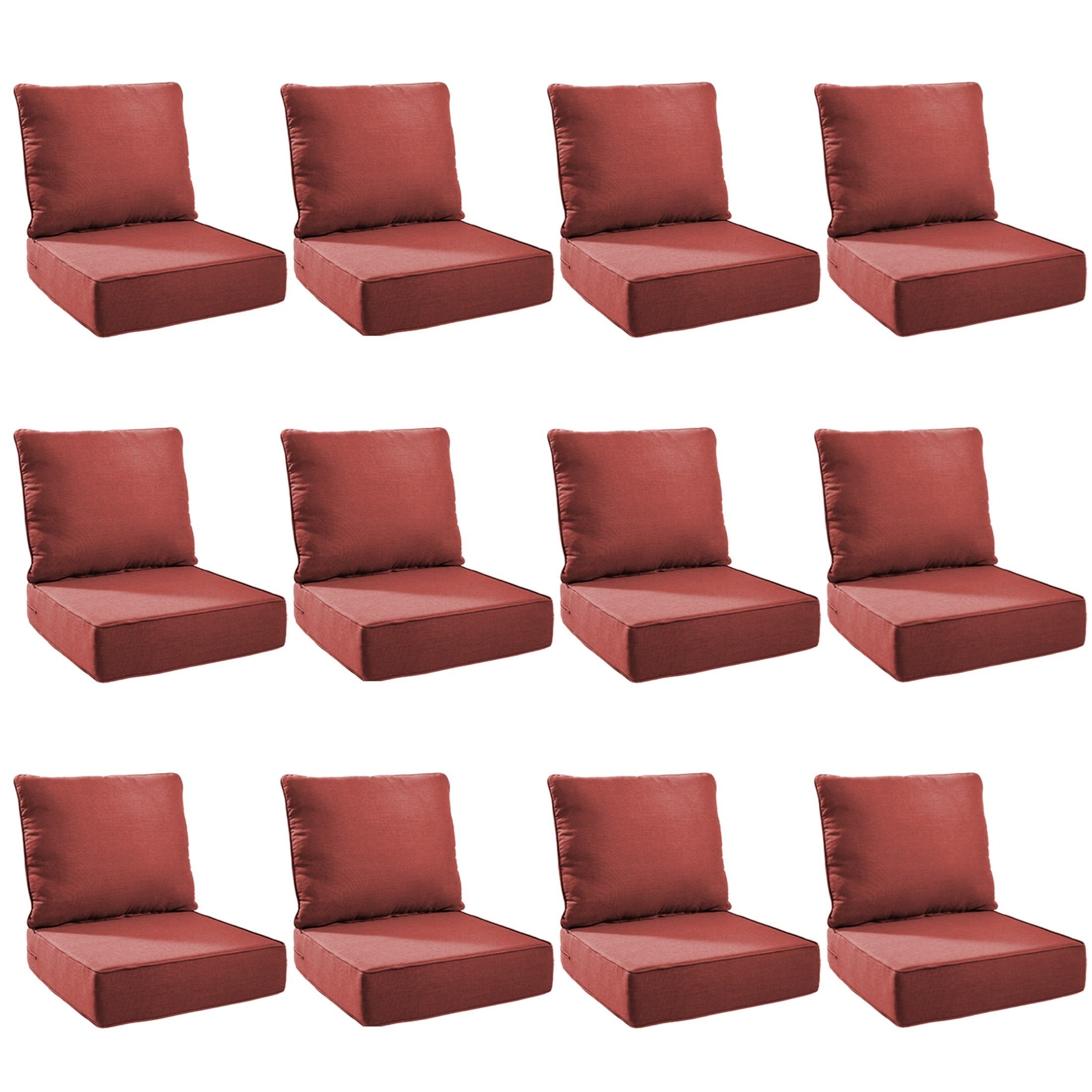 Unnifurnzi Outdoor Chair Cushions-24 x 24 x 6 Inch Patio Furniture Cushions with Water Resistant & Removable Cover Patio Cushions for Outdoor Furniture Chair Sofa Couch