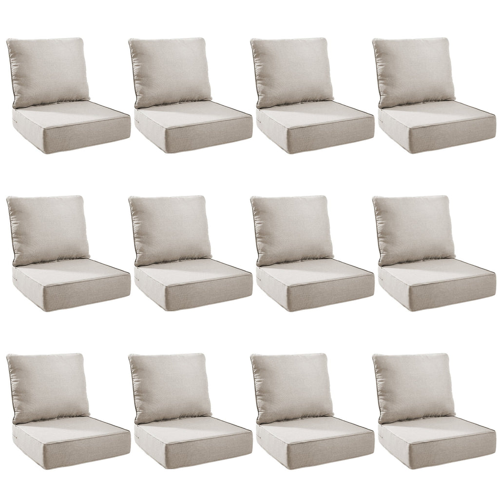 Unnifurnzi Outdoor Chair Cushions-24 x 24 x 6 Inch Patio Furniture Cushions with Water Resistant & Removable Cover Patio Cushions for Outdoor Furniture Chair Sofa Couch