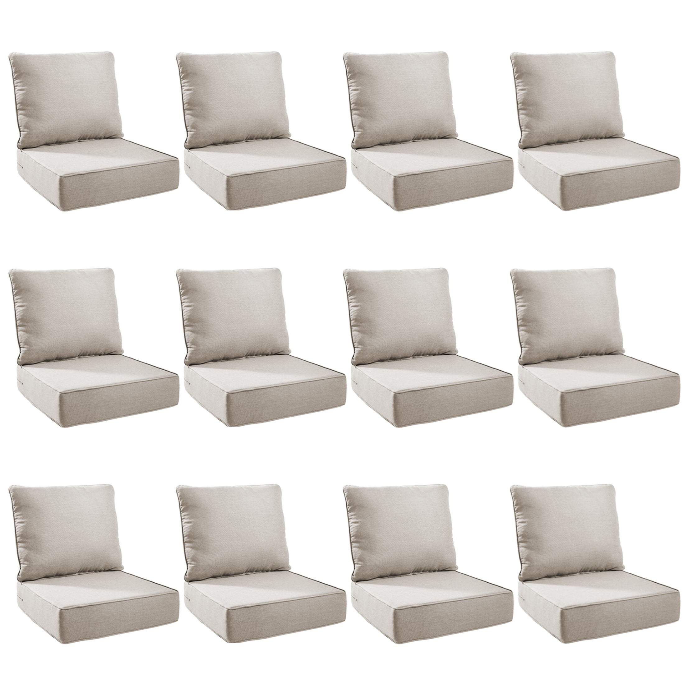 Unnifurnzi Outdoor Chair Cushions-24 x 24 x 6 Inch Patio Furniture Cushions with Water Resistant & Removable Cover Patio Cushions for Outdoor Furniture Chair Sofa Couch