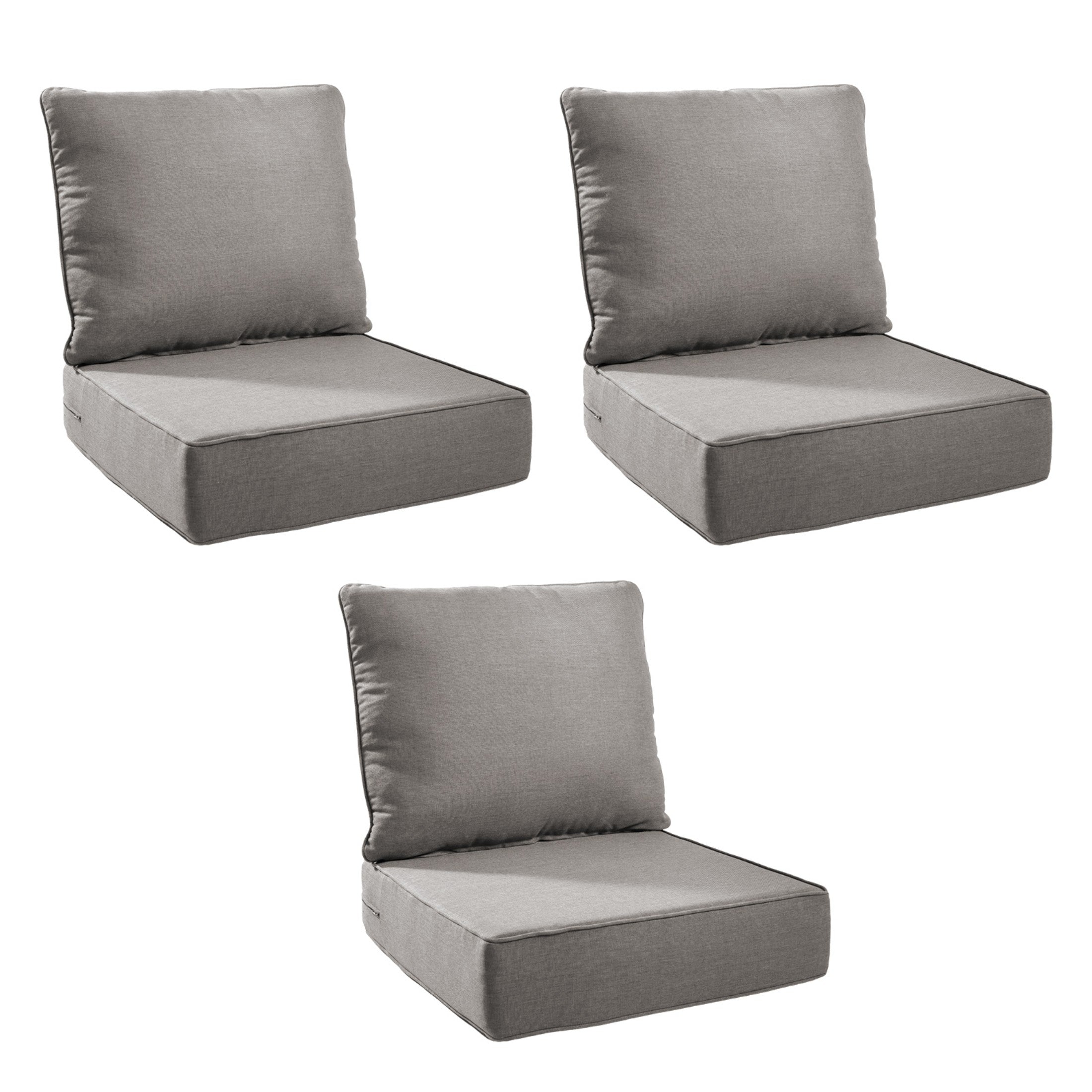 Unnifurnzi Outdoor Chair Cushions-24 x 24 x 6 Inch Patio Furniture Cushions with Water Resistant & Removable Cover Patio Cushions for Outdoor Furniture Chair Sofa Couch