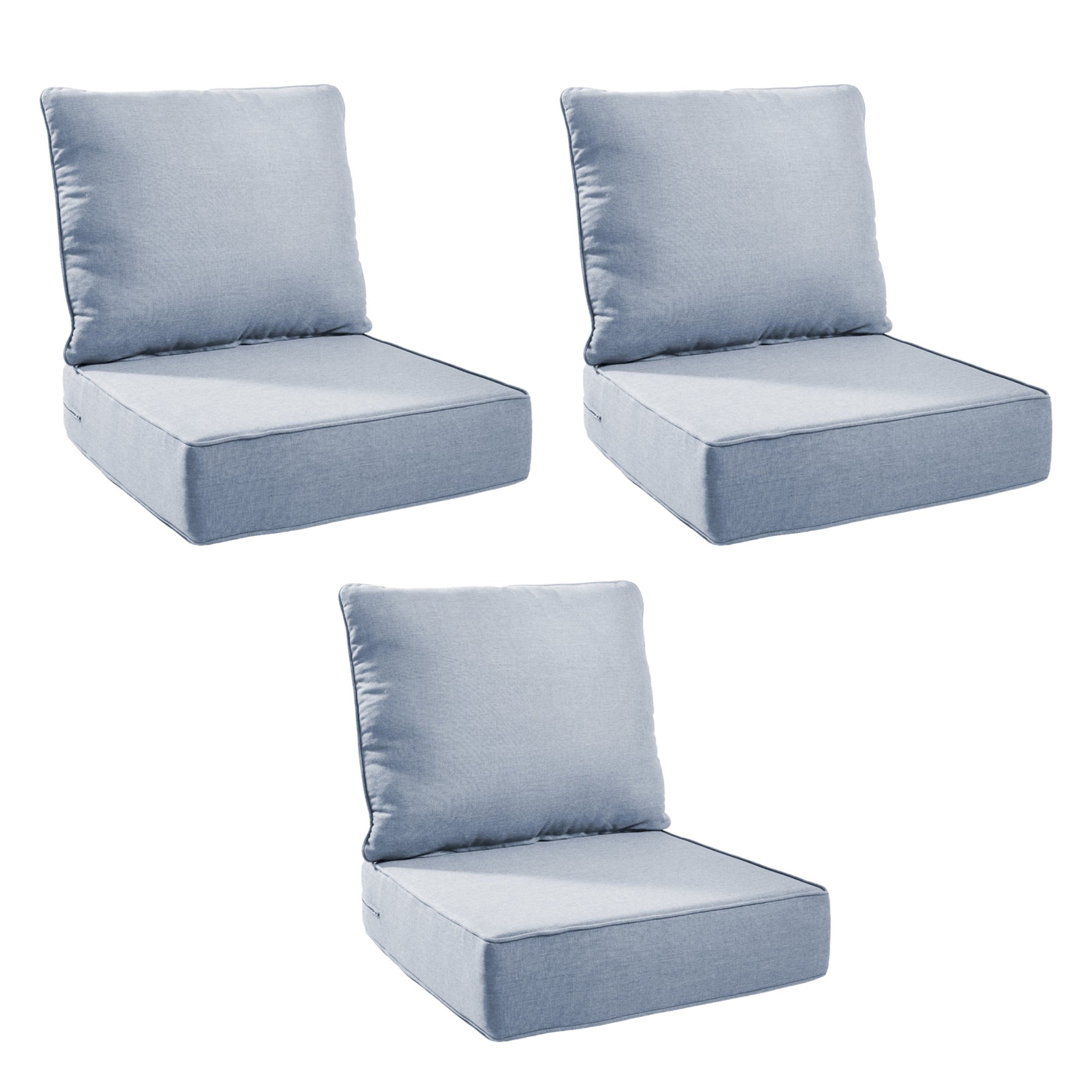 Unnifurnzi Outdoor Chair Cushions-24 x 24 x 6 Inch Patio Furniture Cushions with Water Resistant & Removable Cover Patio Cushions for Outdoor Furniture Chair Sofa Couch