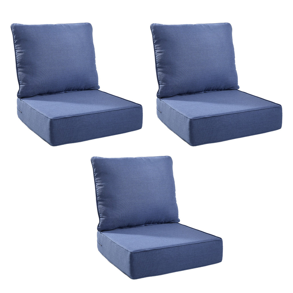 Unnifurnzi Outdoor Chair Cushions-24 x 24 x 6 Inch Patio Furniture Cushions with Water Resistant & Removable Cover Patio Cushions for Outdoor Furniture Chair Sofa Couch