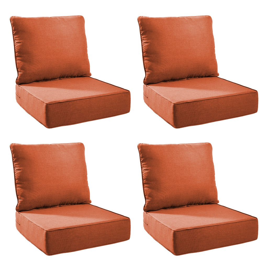Unnifurnzi Outdoor Chair Cushions-24 x 24 x 6 Inch Patio Furniture Cushions with Water Resistant & Removable Cover Patio Cushions for Outdoor Furniture Chair Sofa Couch