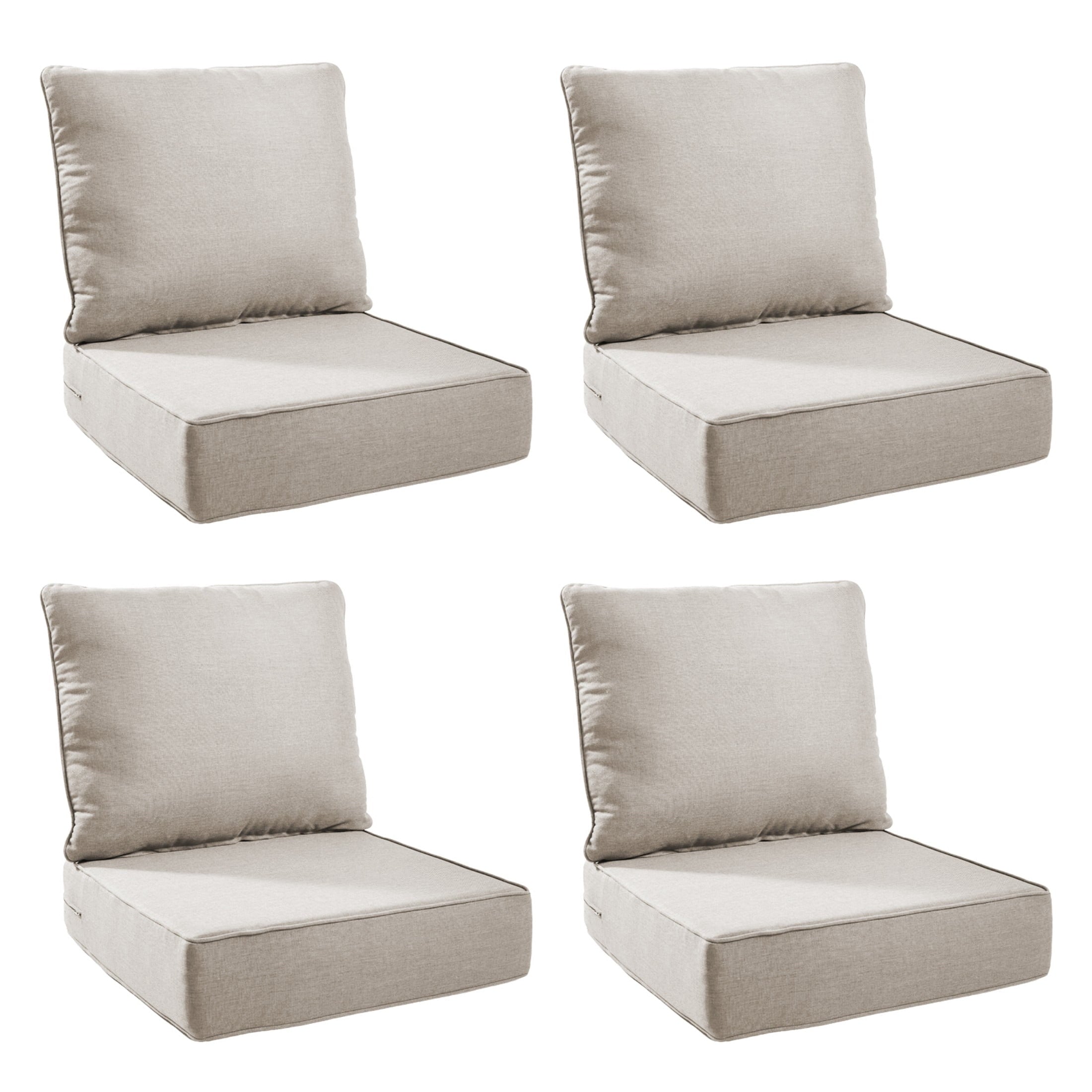 Unnifurnzi Outdoor Chair Cushions-24 x 24 x 6 Inch Patio Furniture Cushions with Water Resistant & Removable Cover Patio Cushions for Outdoor Furniture Chair Sofa Couch