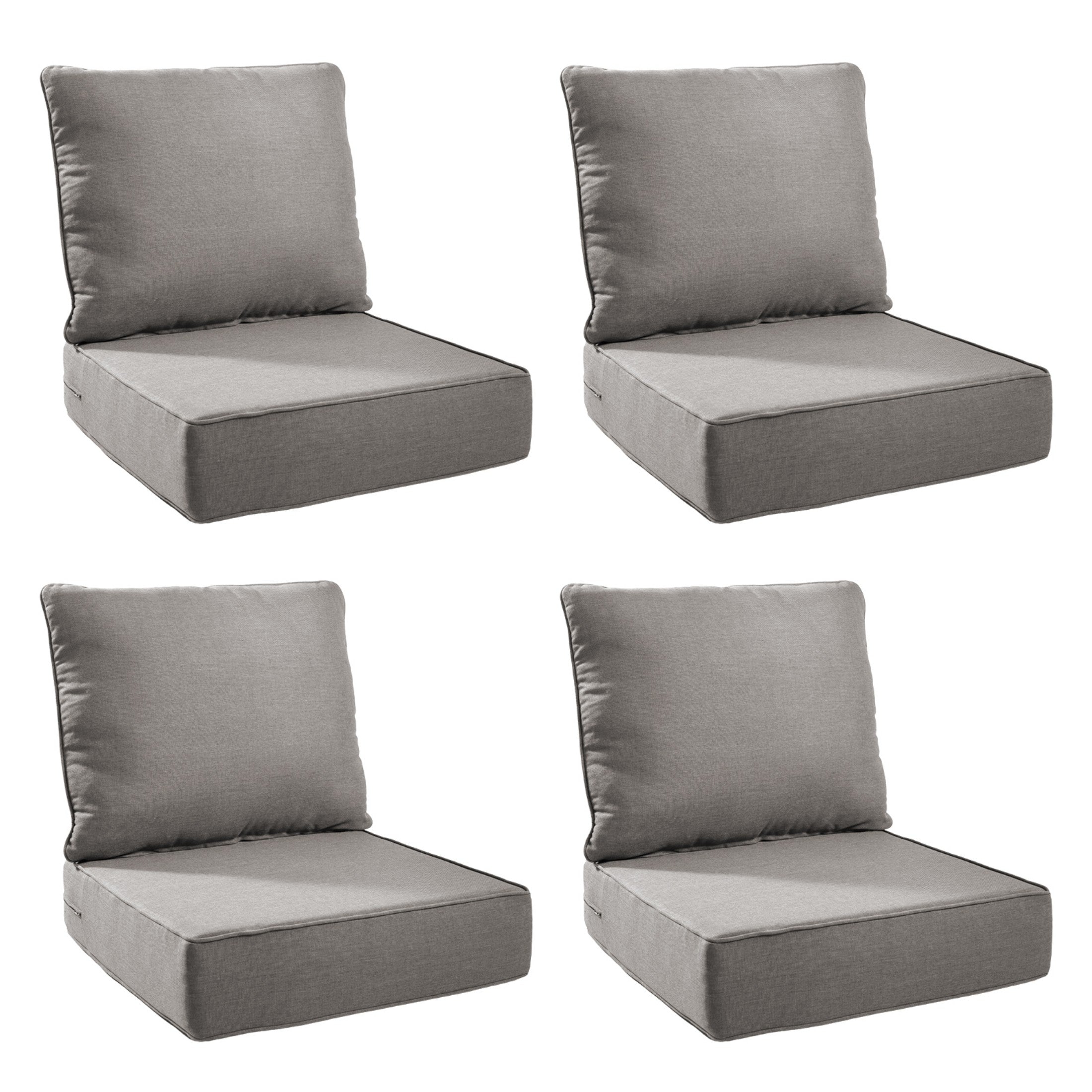 Unnifurnzi Outdoor Chair Cushions-24 x 24 x 6 Inch Patio Furniture Cushions with Water Resistant & Removable Cover Patio Cushions for Outdoor Furniture Chair Sofa Couch