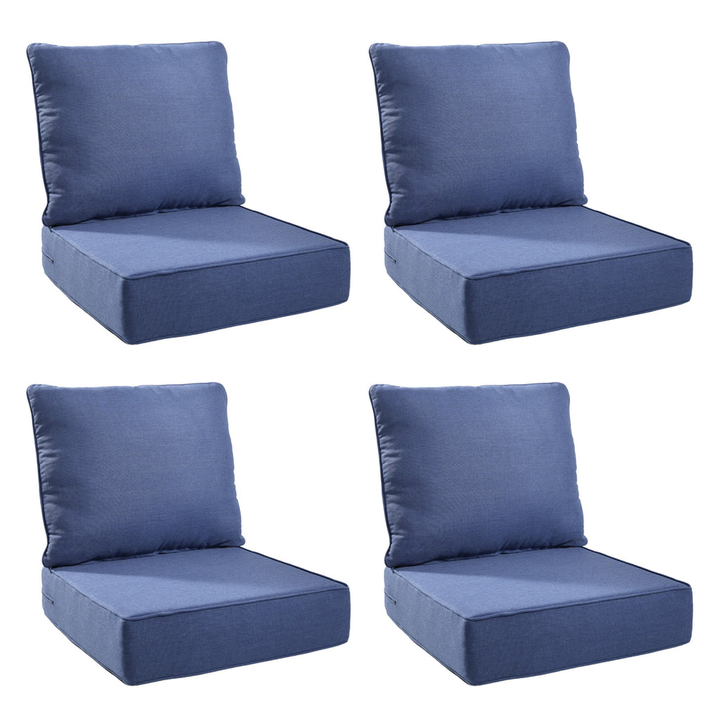Unnifurnzi Outdoor Chair Cushions-24 x 24 x 6 Inch Patio Furniture Cushions with Water Resistant & Removable Cover Patio Cushions for Outdoor Furniture Chair Sofa Couch
