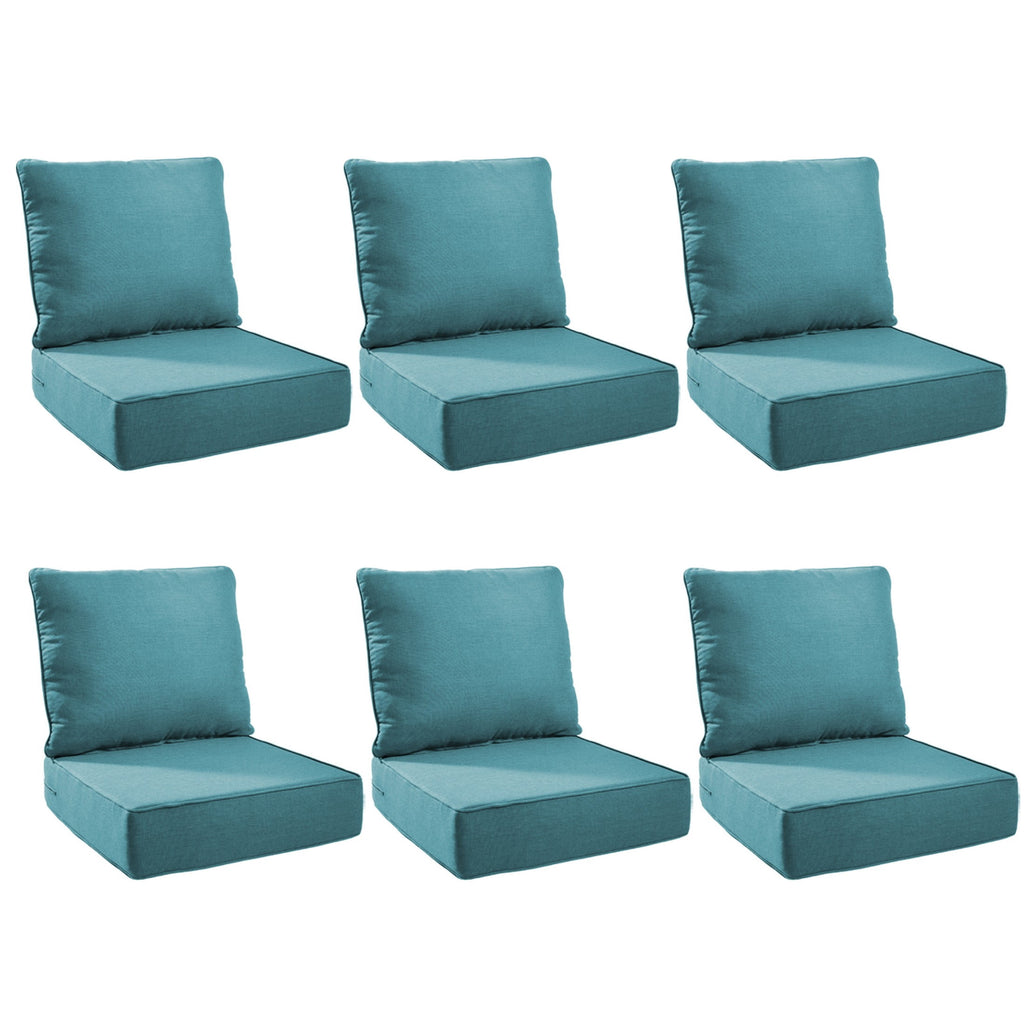 Unnifurnzi Outdoor Chair Cushions-24 x 24 x 6 Inch Patio Furniture Cushions with Water Resistant & Removable Cover Patio Cushions for Outdoor Furniture Chair Sofa Couch