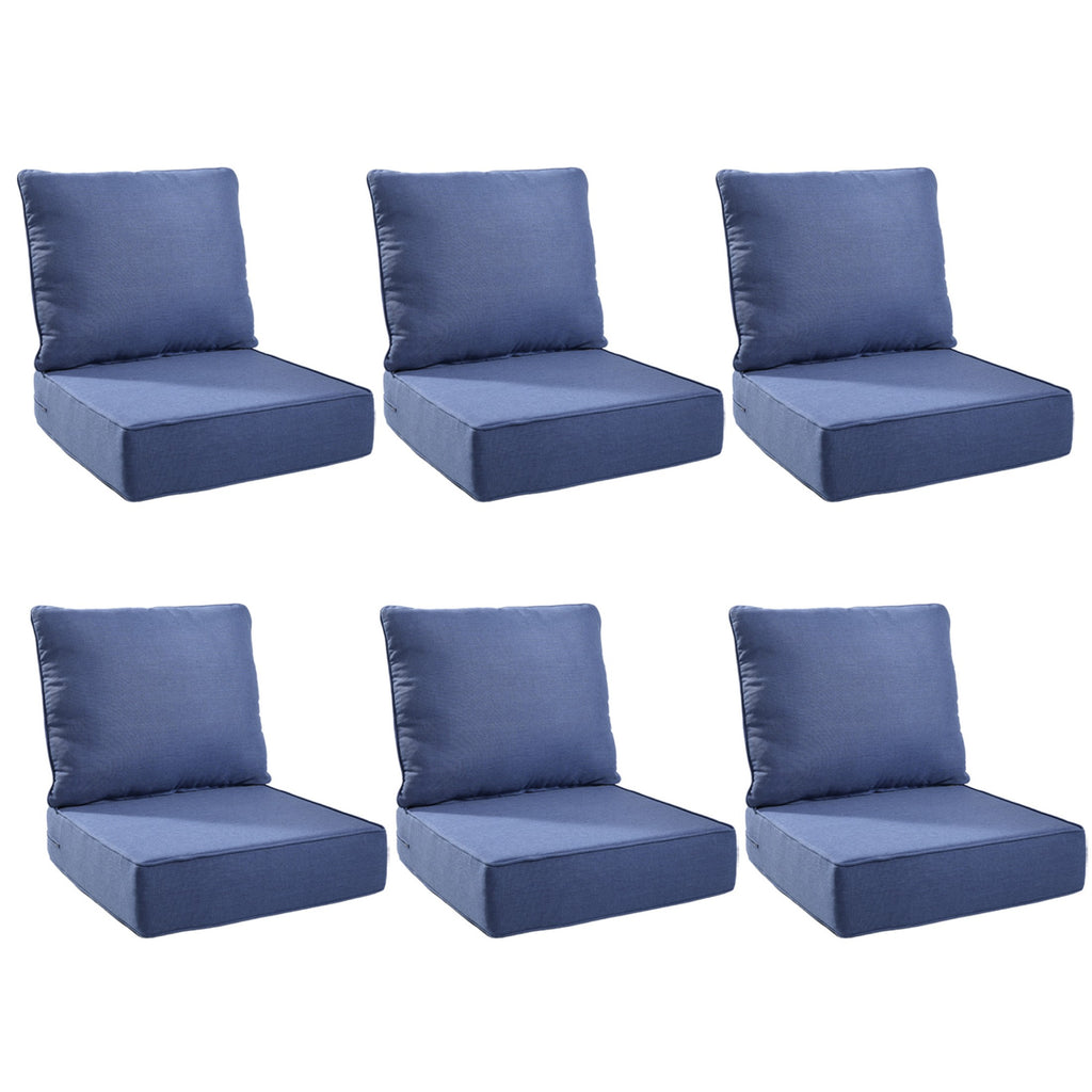Unnifurnzi Outdoor Chair Cushions-24 x 24 x 6 Inch Patio Furniture Cushions with Water Resistant & Removable Cover Patio Cushions for Outdoor Furniture Chair Sofa Couch