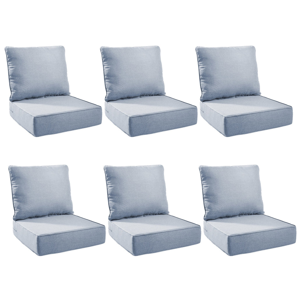 Unnifurnzi Outdoor Chair Cushions-24 x 24 x 6 Inch Patio Furniture Cushions with Water Resistant & Removable Cover Patio Cushions for Outdoor Furniture Chair Sofa Couch