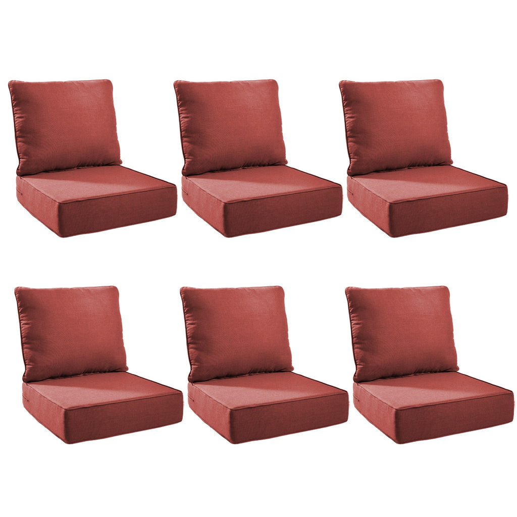 Unnifurnzi Outdoor Chair Cushions-24 x 24 x 6 Inch Patio Furniture Cushions with Water Resistant & Removable Cover Patio Cushions for Outdoor Furniture Chair Sofa Couch