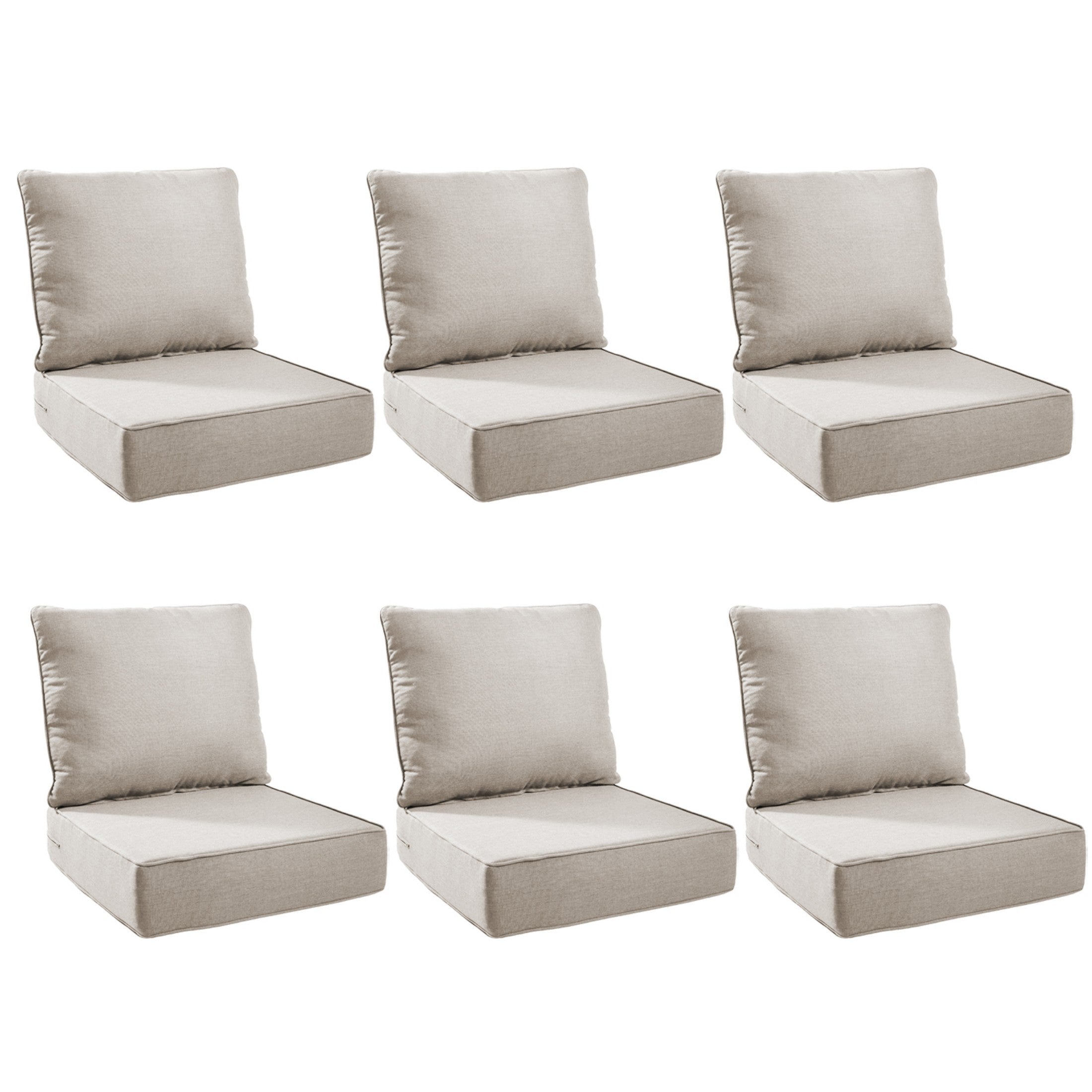 Unnifurnzi Outdoor Chair Cushions-24 x 24 x 6 Inch Patio Furniture Cushions with Water Resistant & Removable Cover Patio Cushions for Outdoor Furniture Chair Sofa Couch