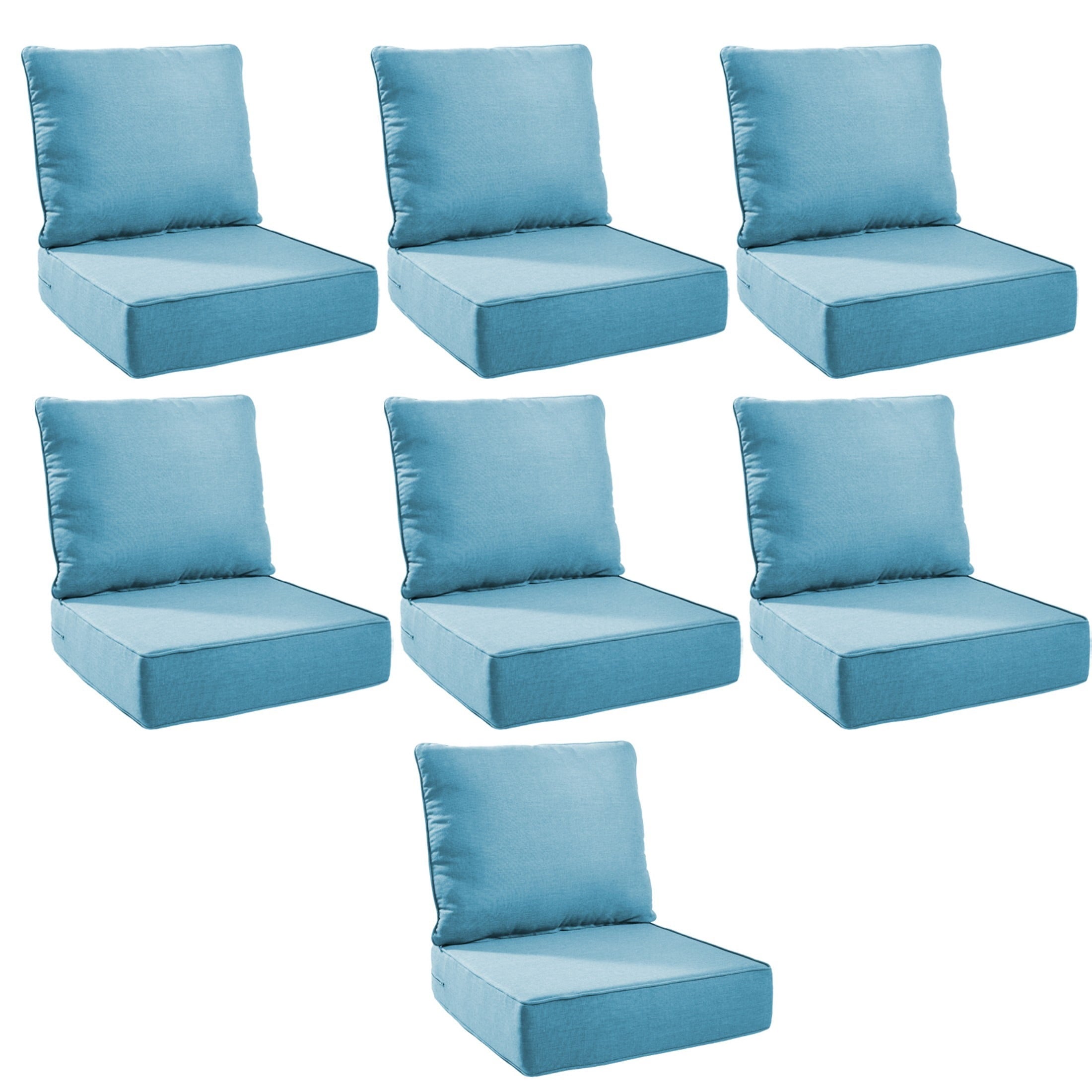 Unnifurnzi Outdoor Chair Cushions-24 x 24 x 6 Inch Patio Furniture Cushions with Water Resistant & Removable Cover Patio Cushions for Outdoor Furniture Chair Sofa Couch