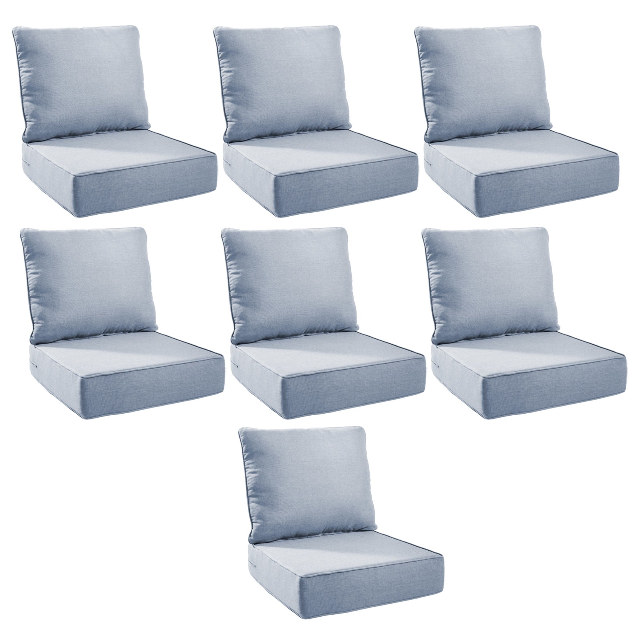 Unnifurnzi Outdoor Chair Cushions-24 x 24 x 6 Inch Patio Furniture Cushions with Water Resistant & Removable Cover Patio Cushions for Outdoor Furniture Chair Sofa Couch