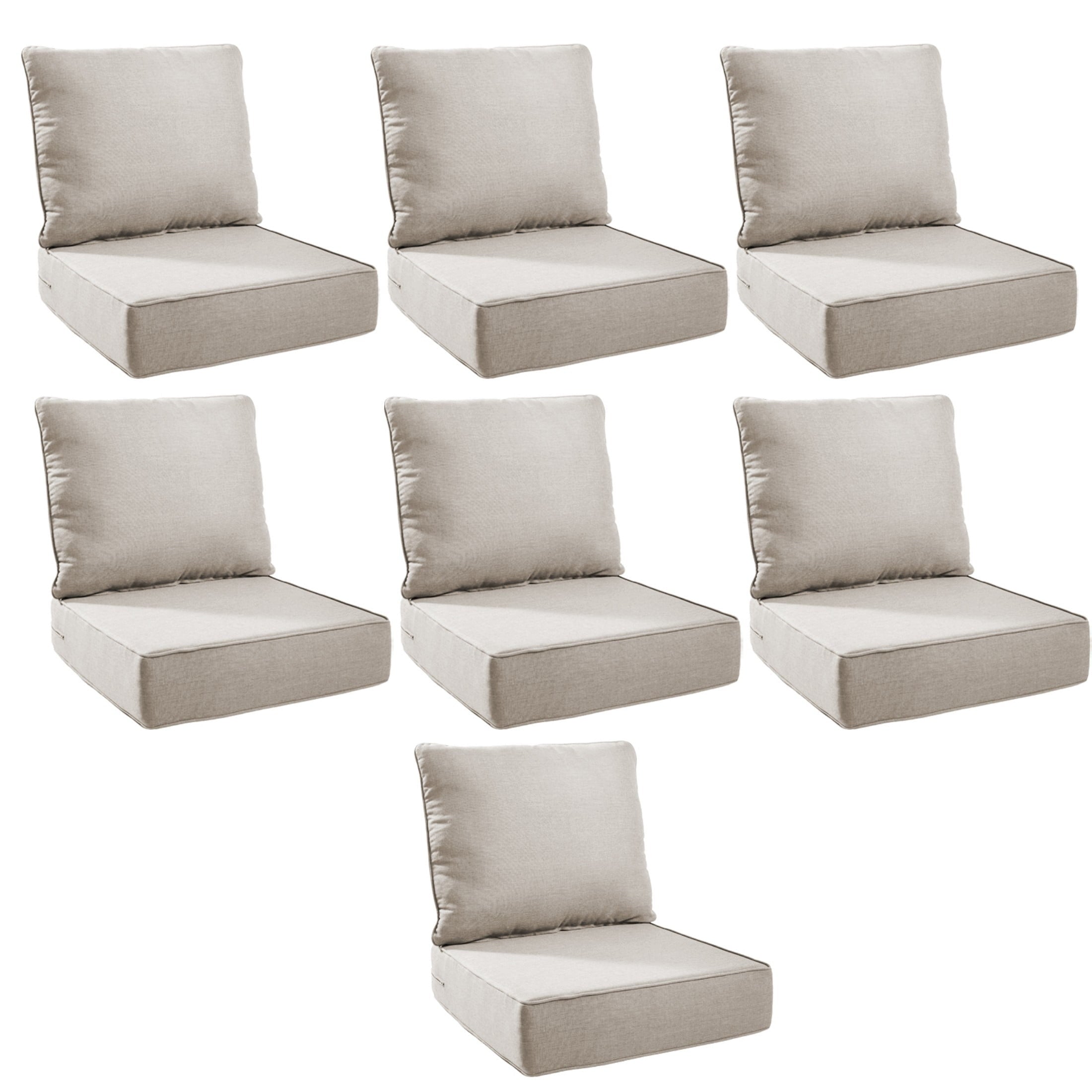 Unnifurnzi Outdoor Chair Cushions-24 x 24 x 6 Inch Patio Furniture Cushions with Water Resistant & Removable Cover Patio Cushions for Outdoor Furniture Chair Sofa Couch