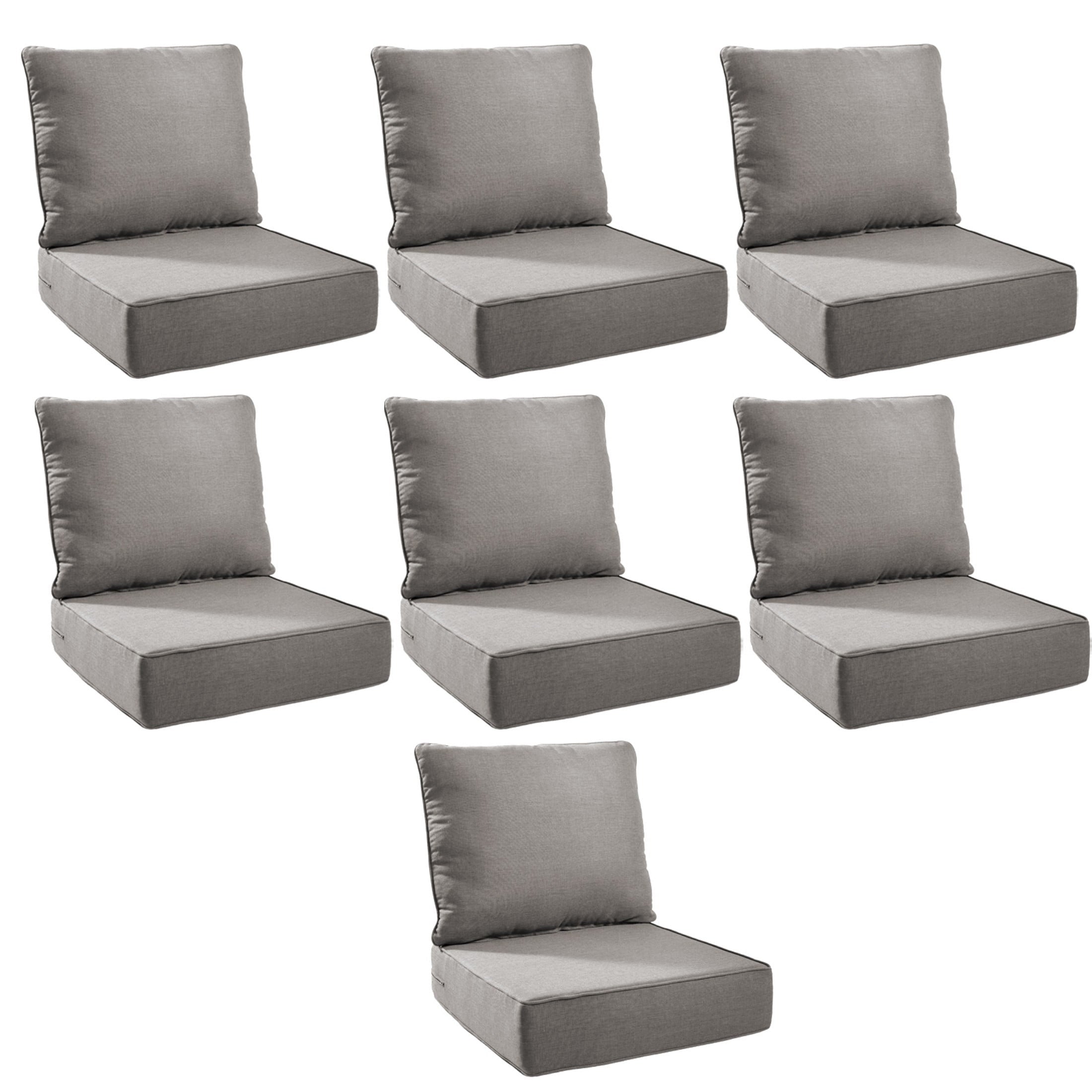 Unnifurnzi Outdoor Chair Cushions-24 x 24 x 6 Inch Patio Furniture Cushions with Water Resistant & Removable Cover Patio Cushions for Outdoor Furniture Chair Sofa Couch