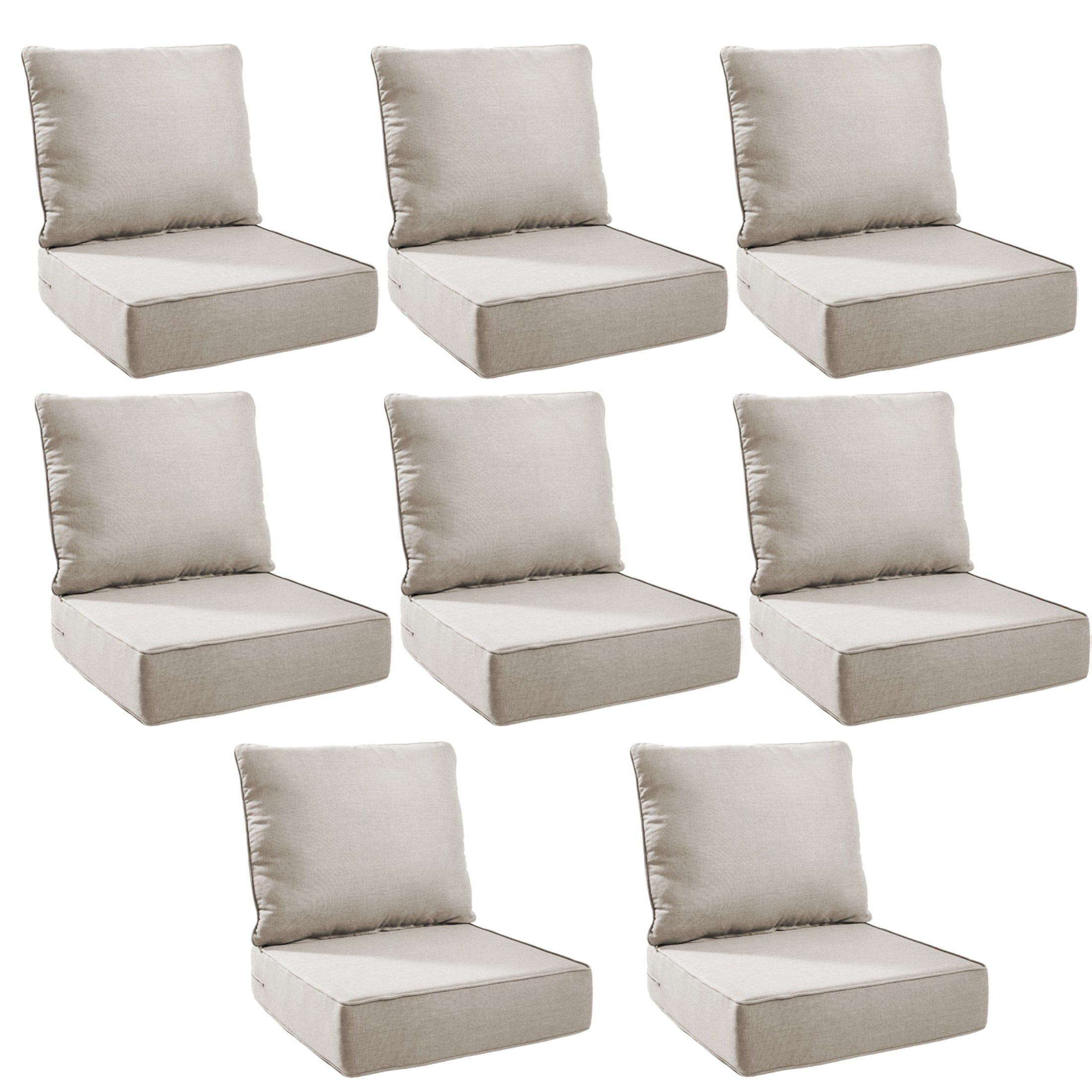 Unnifurnzi Outdoor Chair Cushions-24 x 24 x 6 Inch Patio Furniture Cushions with Water Resistant & Removable Cover Patio Cushions for Outdoor Furniture Chair Sofa Couch