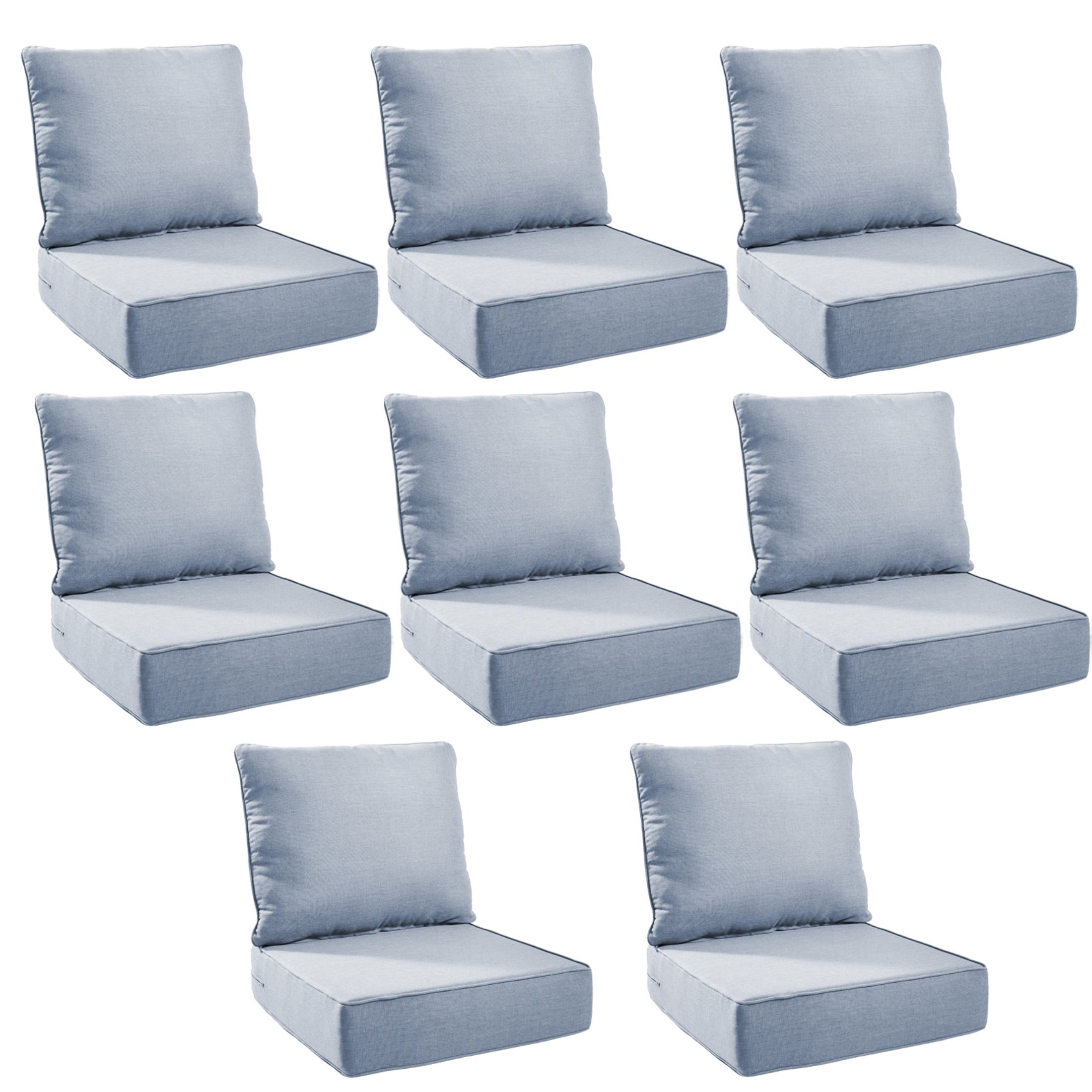Unnifurnzi Outdoor Chair Cushions-24 x 24 x 6 Inch Patio Furniture Cushions with Water Resistant & Removable Cover Patio Cushions for Outdoor Furniture Chair Sofa Couch
