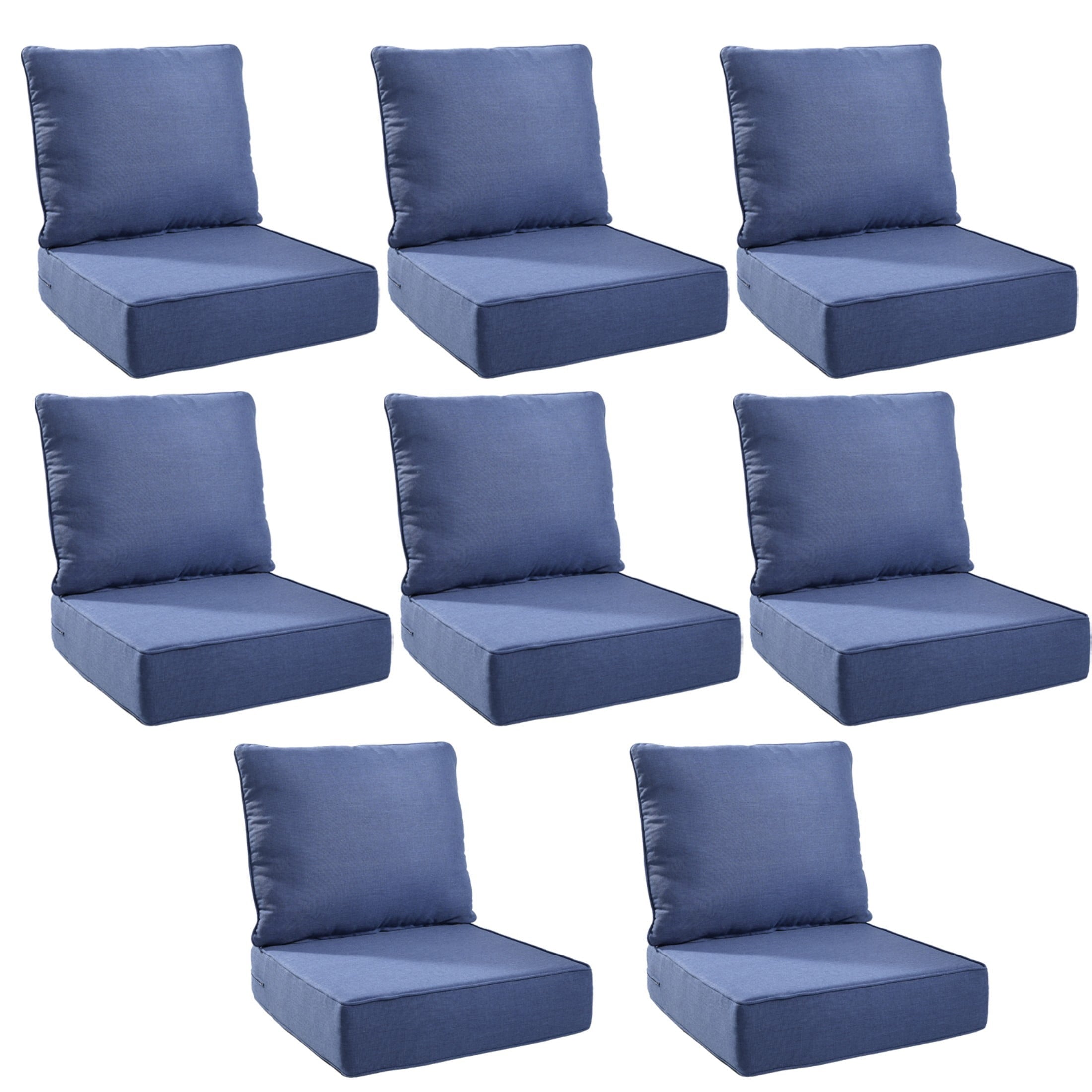 Unnifurnzi Outdoor Chair Cushions-24 x 24 x 6 Inch Patio Furniture Cushions with Water Resistant & Removable Cover Patio Cushions for Outdoor Furniture Chair Sofa Couch