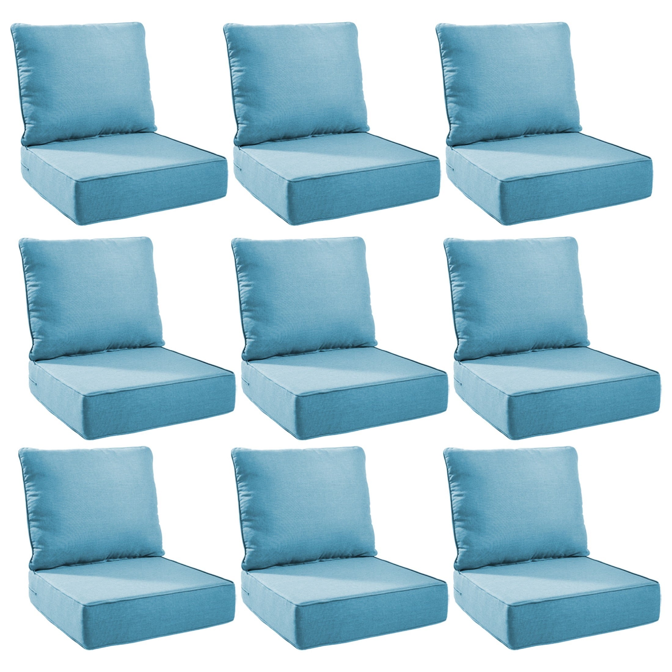 Unnifurnzi Outdoor Chair Cushions-24 x 24 x 6 Inch Patio Furniture Cushions with Water Resistant & Removable Cover Patio Cushions for Outdoor Furniture Chair Sofa Couch