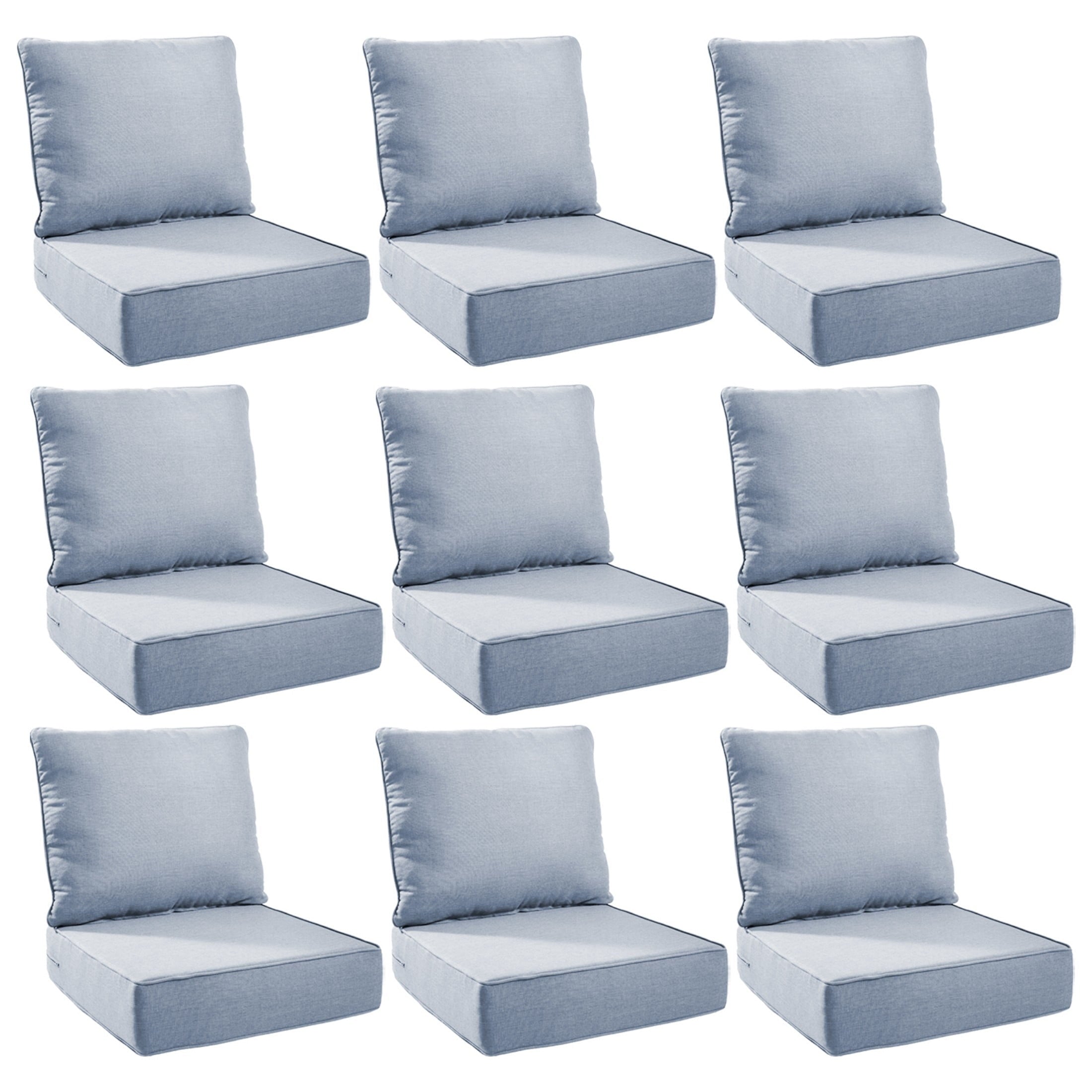 Unnifurnzi Outdoor Chair Cushions-24 x 24 x 6 Inch Patio Furniture Cushions with Water Resistant & Removable Cover Patio Cushions for Outdoor Furniture Chair Sofa Couch