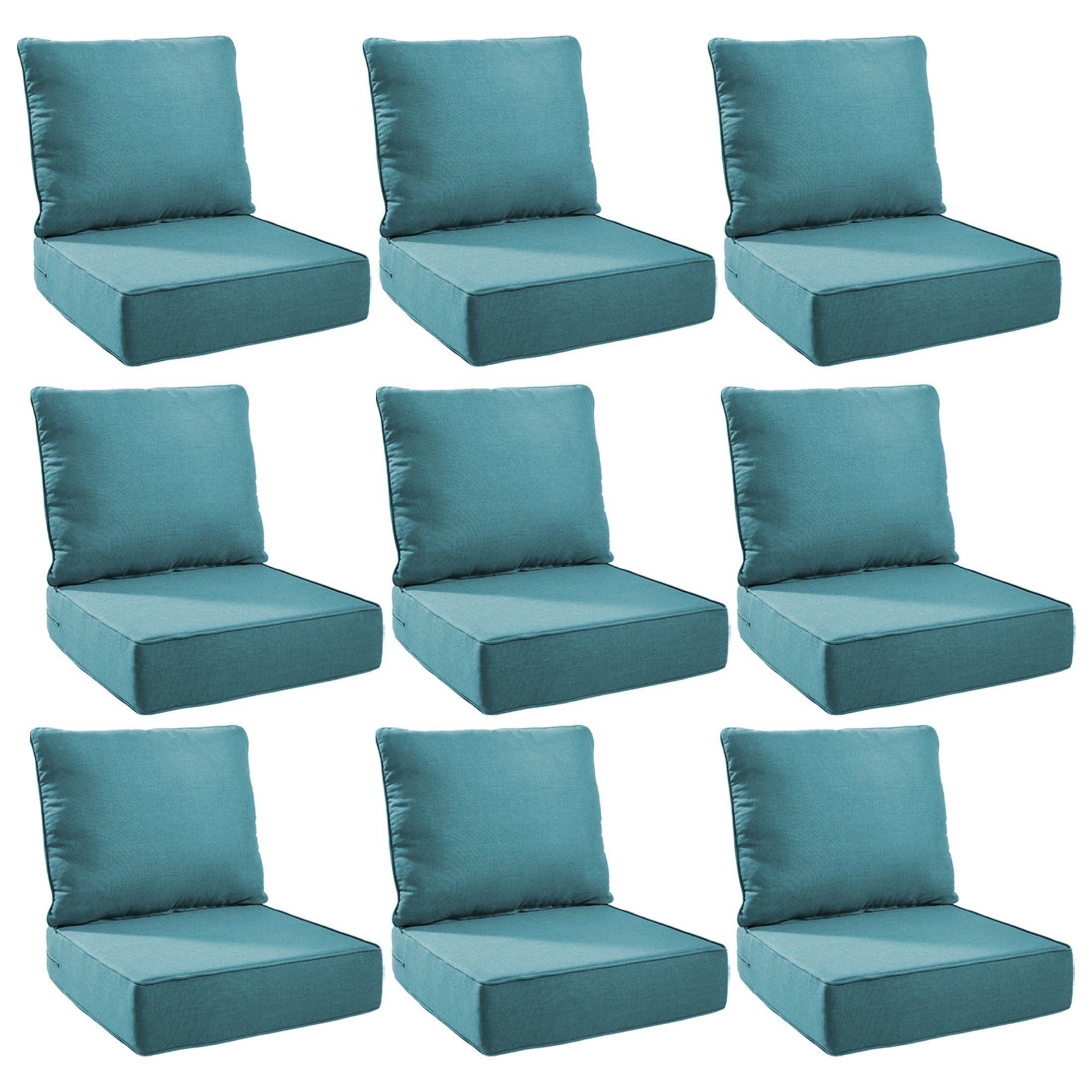 Unnifurnzi Outdoor Chair Cushions-24 x 24 x 6 Inch Patio Furniture Cushions with Water Resistant & Removable Cover Patio Cushions for Outdoor Furniture Chair Sofa Couch