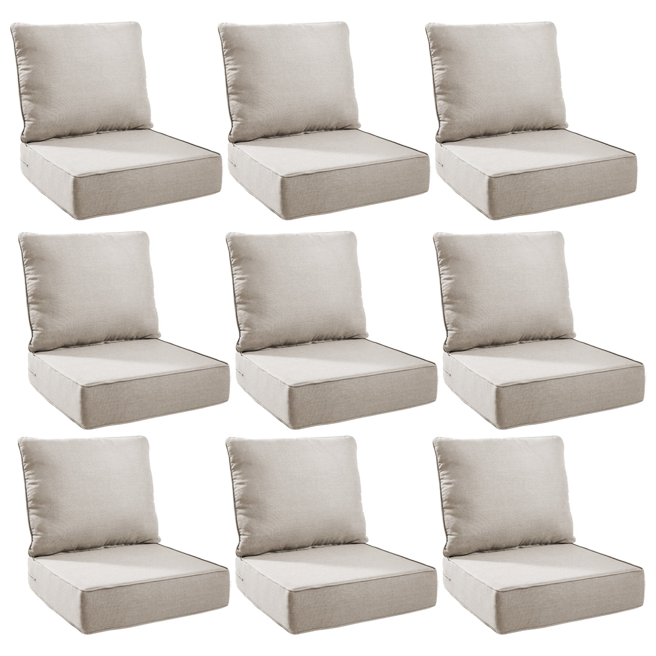 Unnifurnzi Outdoor Chair Cushions-24 x 24 x 6 Inch Patio Furniture Cushions with Water Resistant & Removable Cover Patio Cushions for Outdoor Furniture Chair Sofa Couch