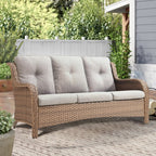 Unnifurnzi Outdoor Couch-All Weather PE Wicker Patio Sofa Outdoor Sofa