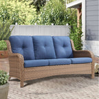 Unnifurnzi Outdoor Couch-All Weather PE Wicker Patio Sofa Outdoor Sofa