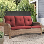 Unnifurnzi Outdoor Couch-All Weather PE Wicker Patio Sofa Outdoor Sofa