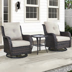 Unnifurnzi Outdoor Swivel Rocker Patio Chairs-Wicker Patio Swivel Chai