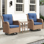 Unnifurnzi Outdoor Swivel Rocker Patio Chairs-Wicker Patio Swivel Chai