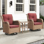 Unnifurnzi Outdoor Swivel Rocker Patio Chairs-Wicker Patio Swivel Chai