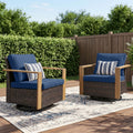 Unnifurnzi Outdoor Swivel Rocker Patio Chairs Set of 2-All Weather Wicker Swivel Patio Chairs Outdoor Chairs for Deck Porch Poolside Balcony
