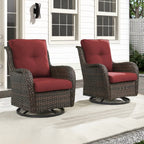 Unnifurnzi Outdoor Swivel Rocker Patio Chairs-Wicker Patio Swivel Chai