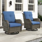 Unnifurnzi Outdoor Swivel Rocker Patio Chairs-Wicker Patio Swivel Chai